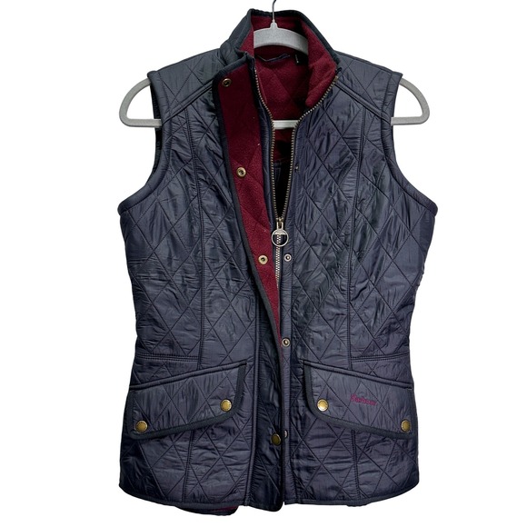 Barbour Cavalry Gilet Vest Womens Size 6 Quilted Sleeveless Preppy Equestrian - Picture 1 of 7